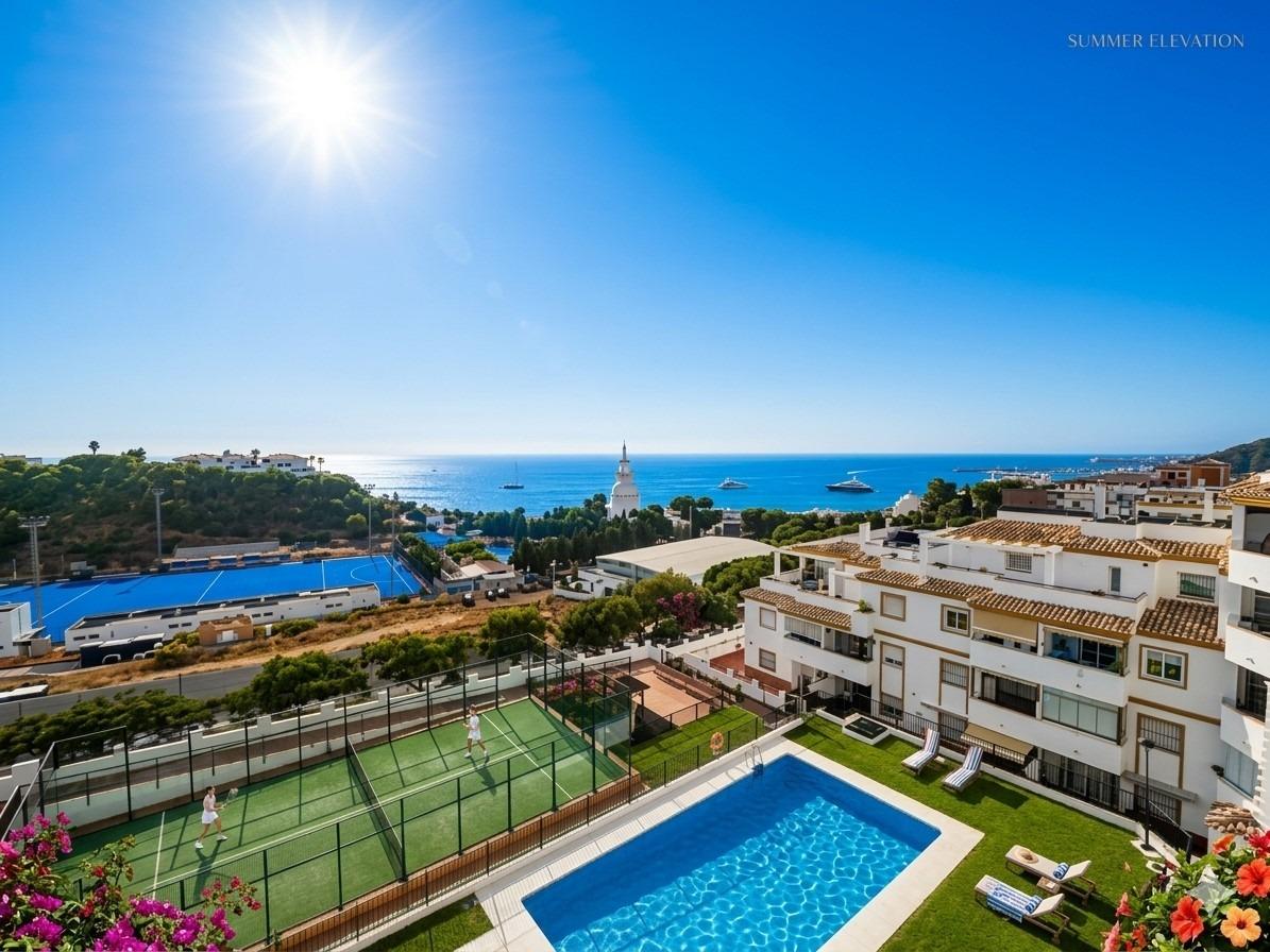 Piso 3 dormitorios con vistas al mar en Benalmádena Pueblo